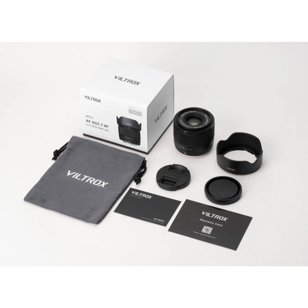 Viltrox AF 35mm f/1.7 XF Lens Compatible with FUJIFILM X Mount Bundle with UV Filter + Lens Cap Keeper + Cleaning Kit + Cleaning Cloth (5 Items)