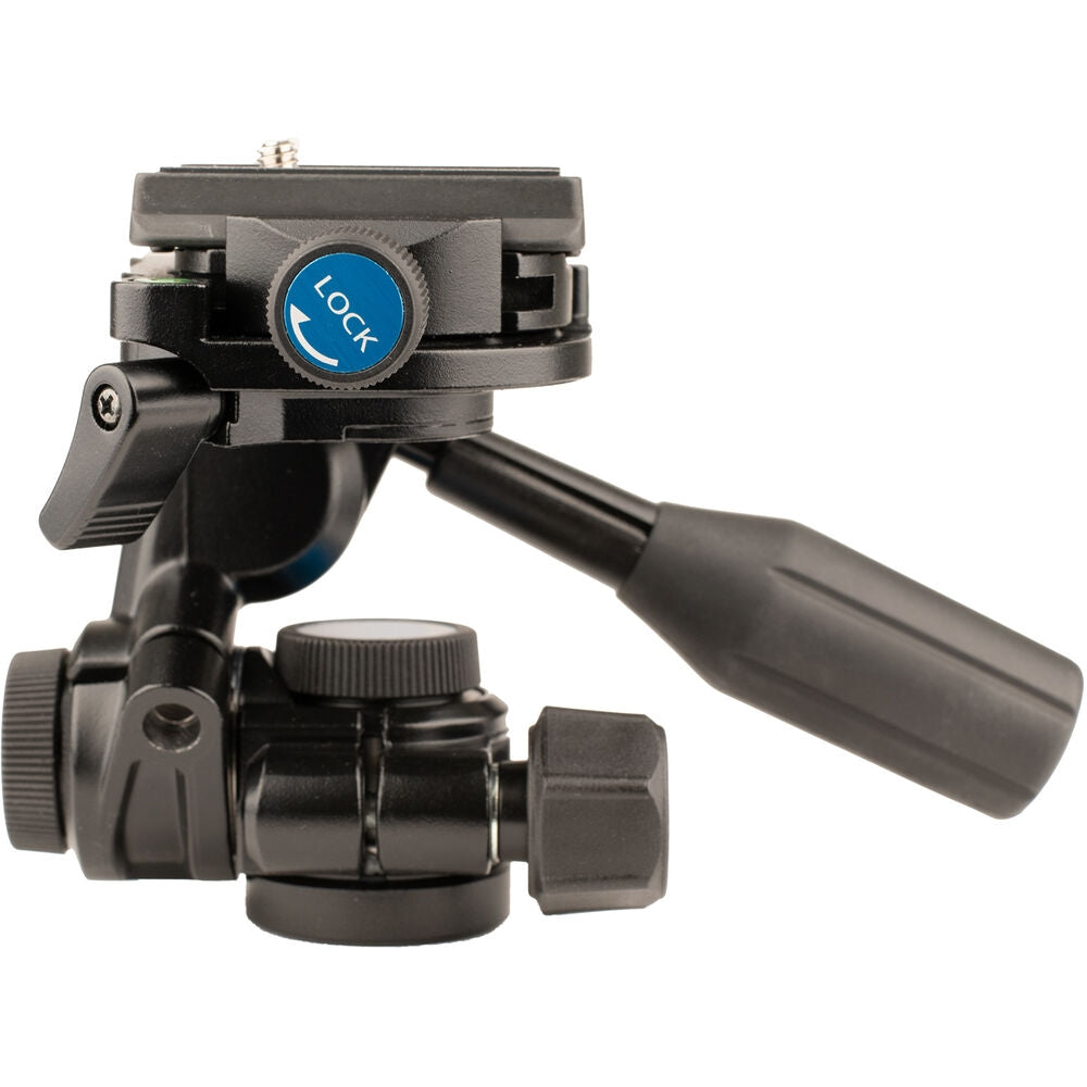 Slik Pro AL-324-3WFC Aluminum 4-Section Tripod with Arca-Type 3-Way Pan-Tilt Head