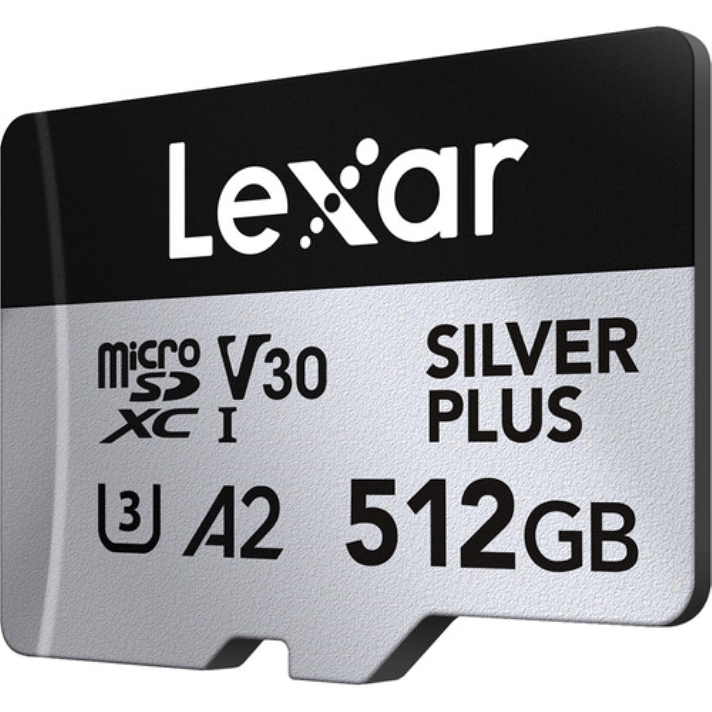 Lexar 512GB Professional SILVER PLUS UHS-I microSDXC Memory Card with SD Adapter