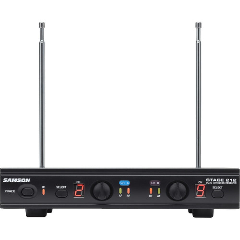 Samson Stage 212 Frequency-Agile Dual-Channel Handheld VHF Wireless System | 173 to 198 MHz