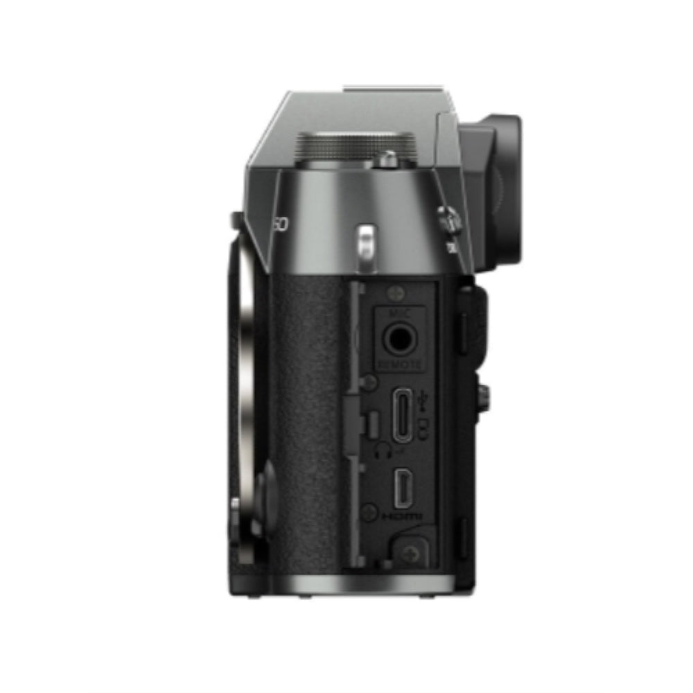 FUJIFILM X-T50 Mirrorless Camera (Charcoal Silver) Bundle with Tamron 17-70mm f/2.8 Di III-A VC RXD Lens + 64GB Card + UV Filter + Battery Charger + Camera Bag + Cleaning Kit + Cloth (12 Items)