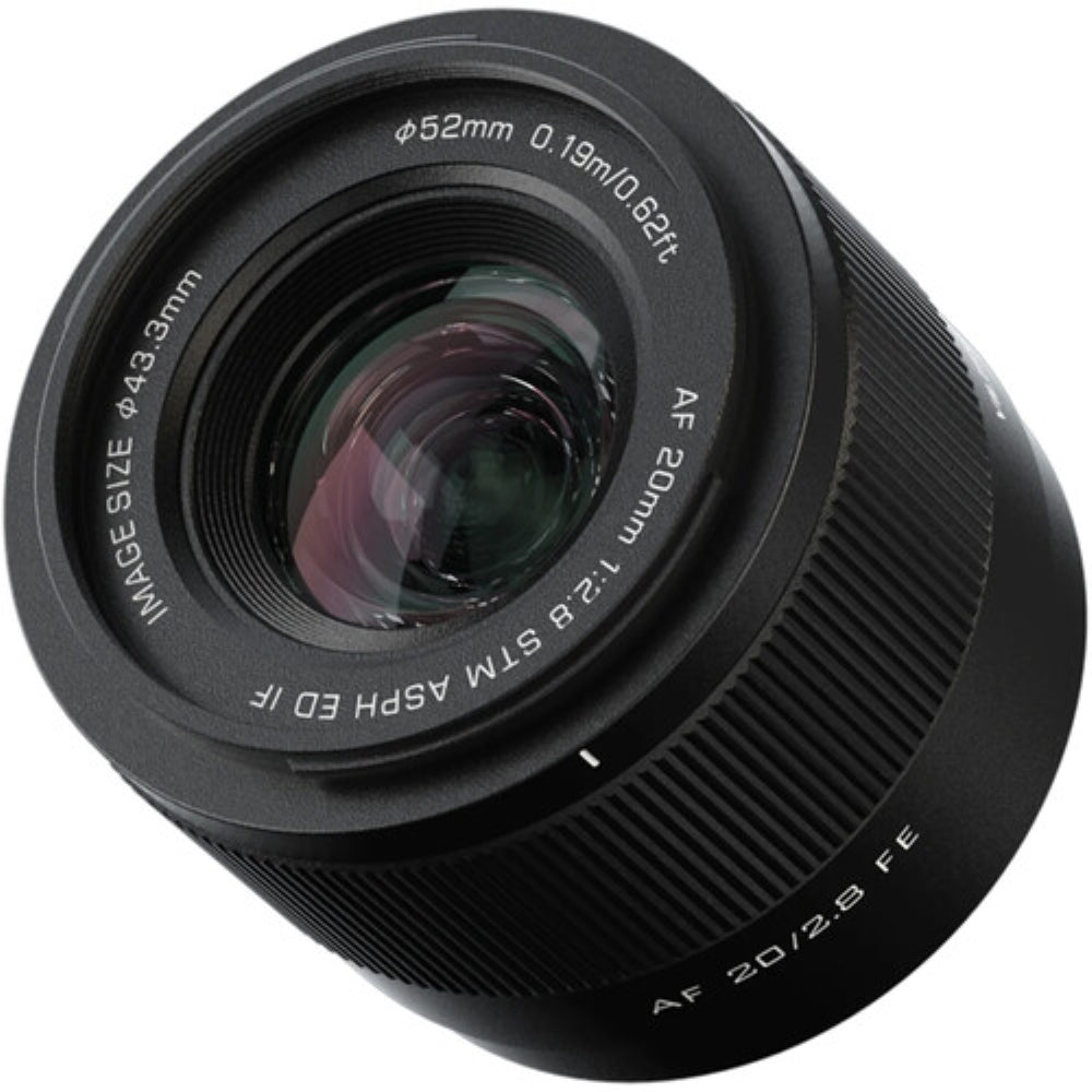 Viltrox AF 20mm f/2.8 Lens Compatible with Sony E Mount Bundle with UV Filter + Lens Cap Keeper + Cleaning Kit + Cleaning Cloth (5 Items)