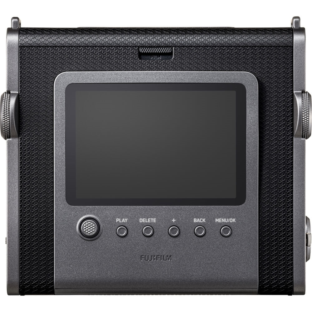 FUJIFILM INSTAX WIDE EVO Hybrid Instant Camera | Black Bundle with 20 Exposures Wide Instant Film + Wide Album & Colored Frames + Cleaning Cloth (4 Items)