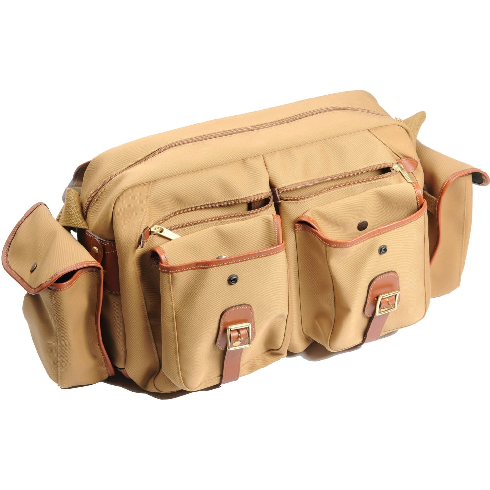 Billingham 550 Shoulder Bag | Khaki with Tan Leather Trim