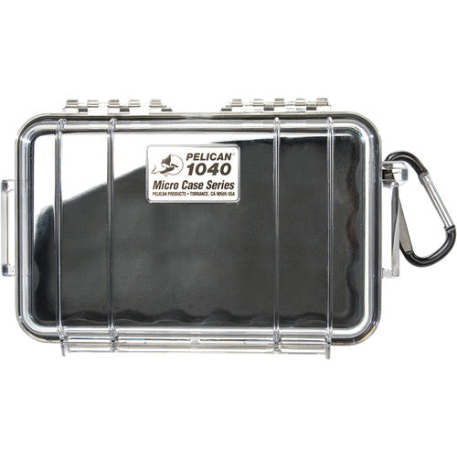 Pelican 1040 Micro Case | Clear Black with Colored Lining