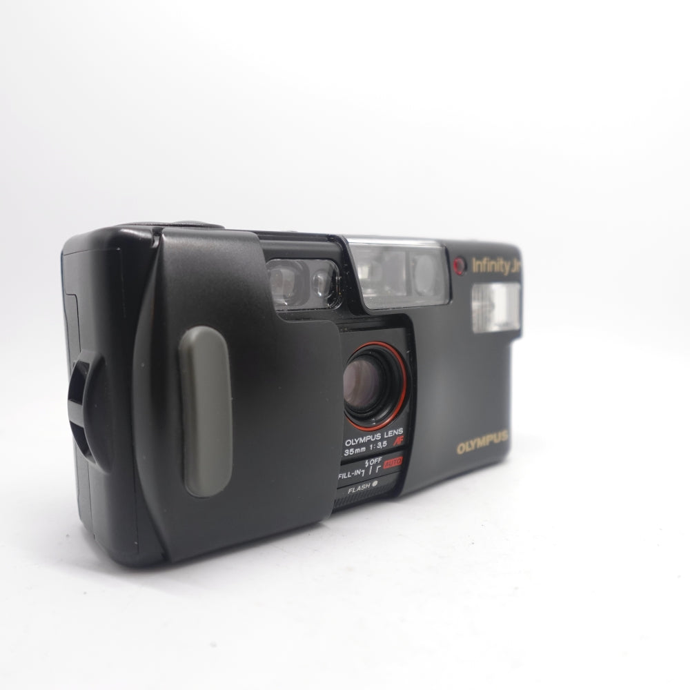 Used Olympus Infinity Jr Gold 35mm Point and Shoot Camera | Black | U7