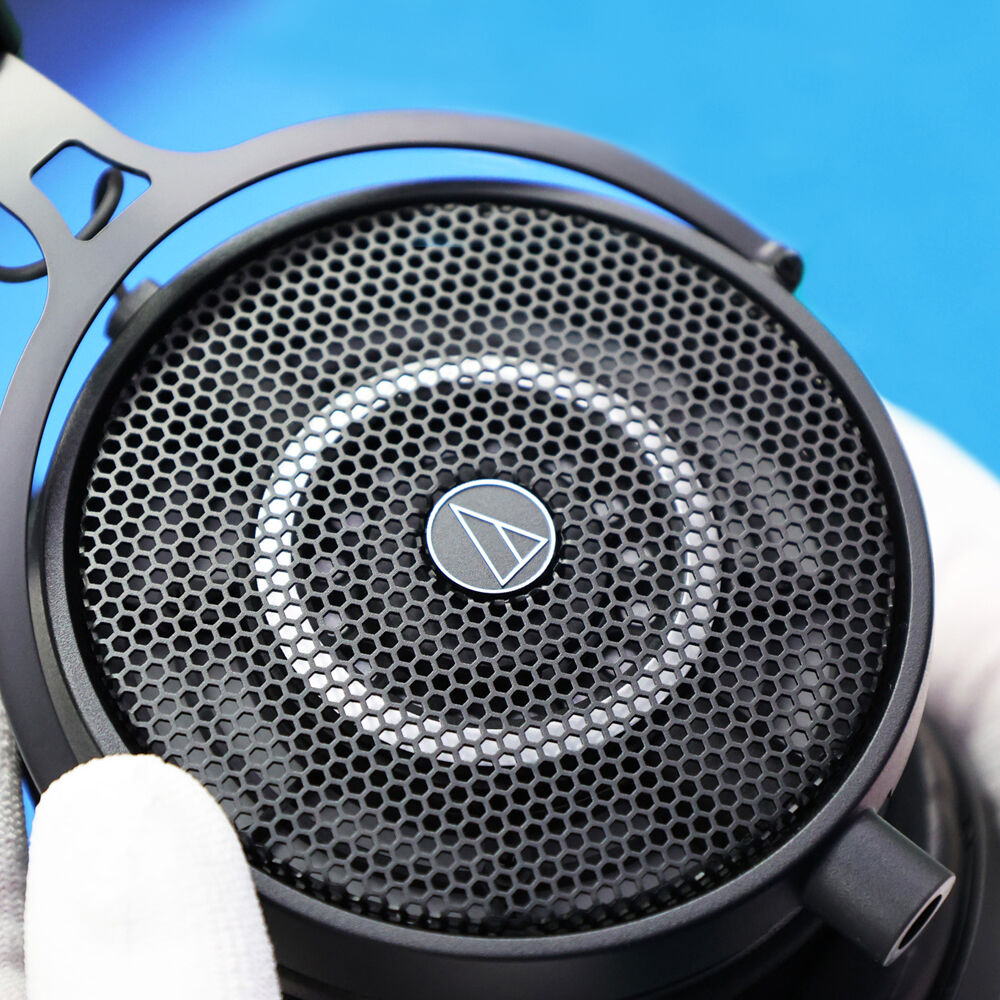 Audio-Technica ATH-R50x Open-Back Reference Headphones with Headphones Stand & Cloth (3 Items)