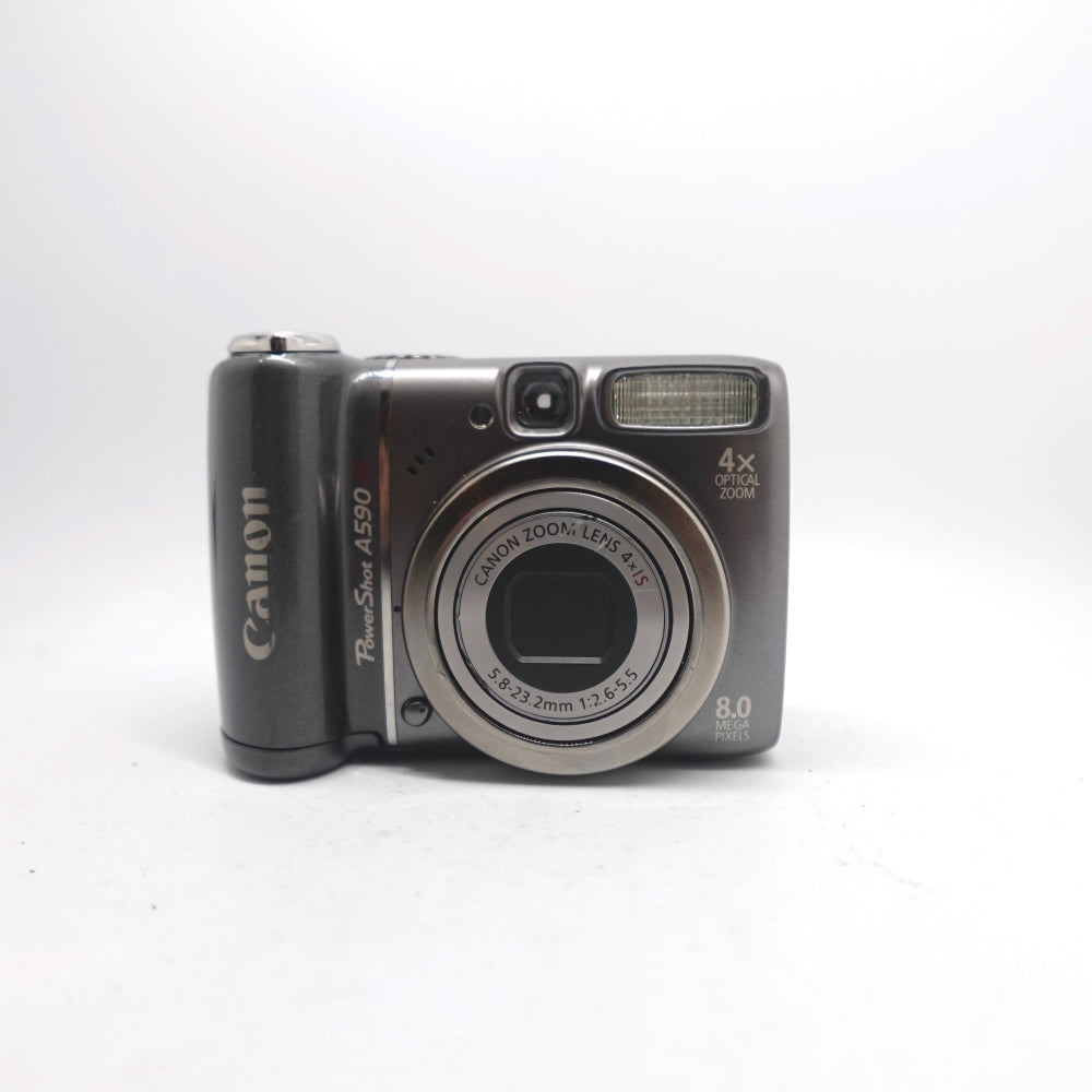 Used Canon PowerShot A590 IS Digital Point and Shoot Camera | Black | U8+
