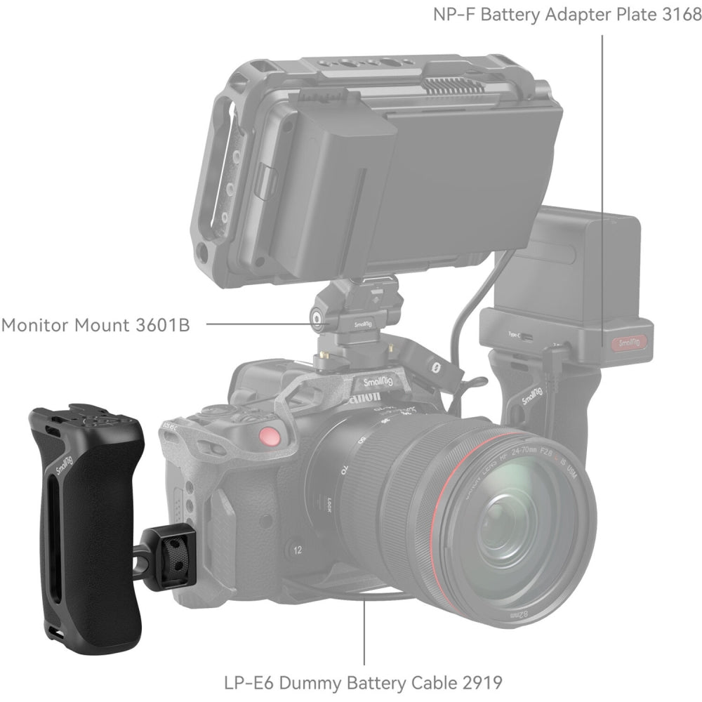 SmallRig Side Handle with Two-in-One Locating Screw | 1/4"-20 & 3/8"-16