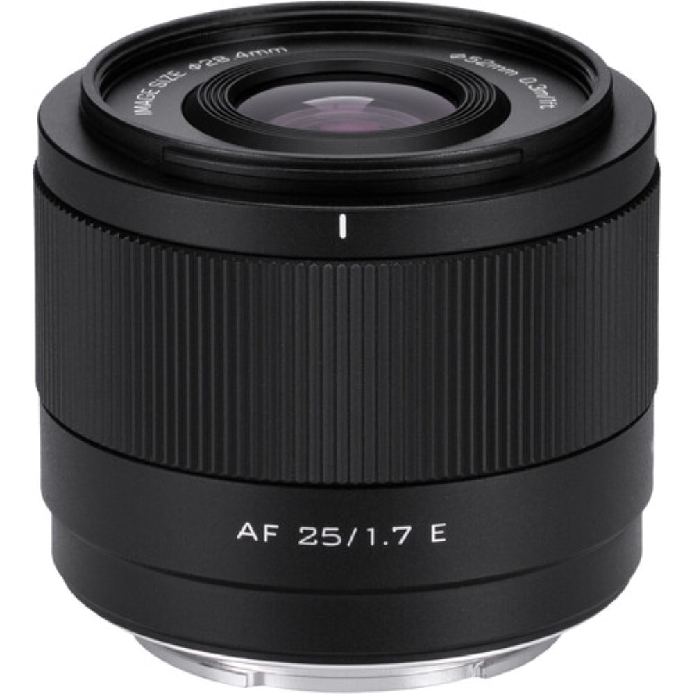 Viltrox AF 25mm f/1.7 Air E Lens Compatible with Sony E Mount Bundle with UV Filter + Lens Cap Keeper + Cleaning Kit + Cleaning Cloth (5 Items)