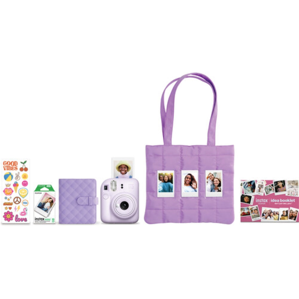 FUJIFILM INSTAX MINI 12 Instant Film Camera Holiday Bundle | Lilac Purple