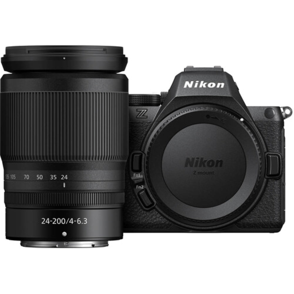 Nikon Z5 II Mirrorless Camera with 24-200mm f/4-6.3 Lens Bundle with 128GB UHS-II SDXC Card + UV Filter + Card Reader + Card Case + Lens Cap Keeper + Cleaning Kit + Camera Bag (10 Items)