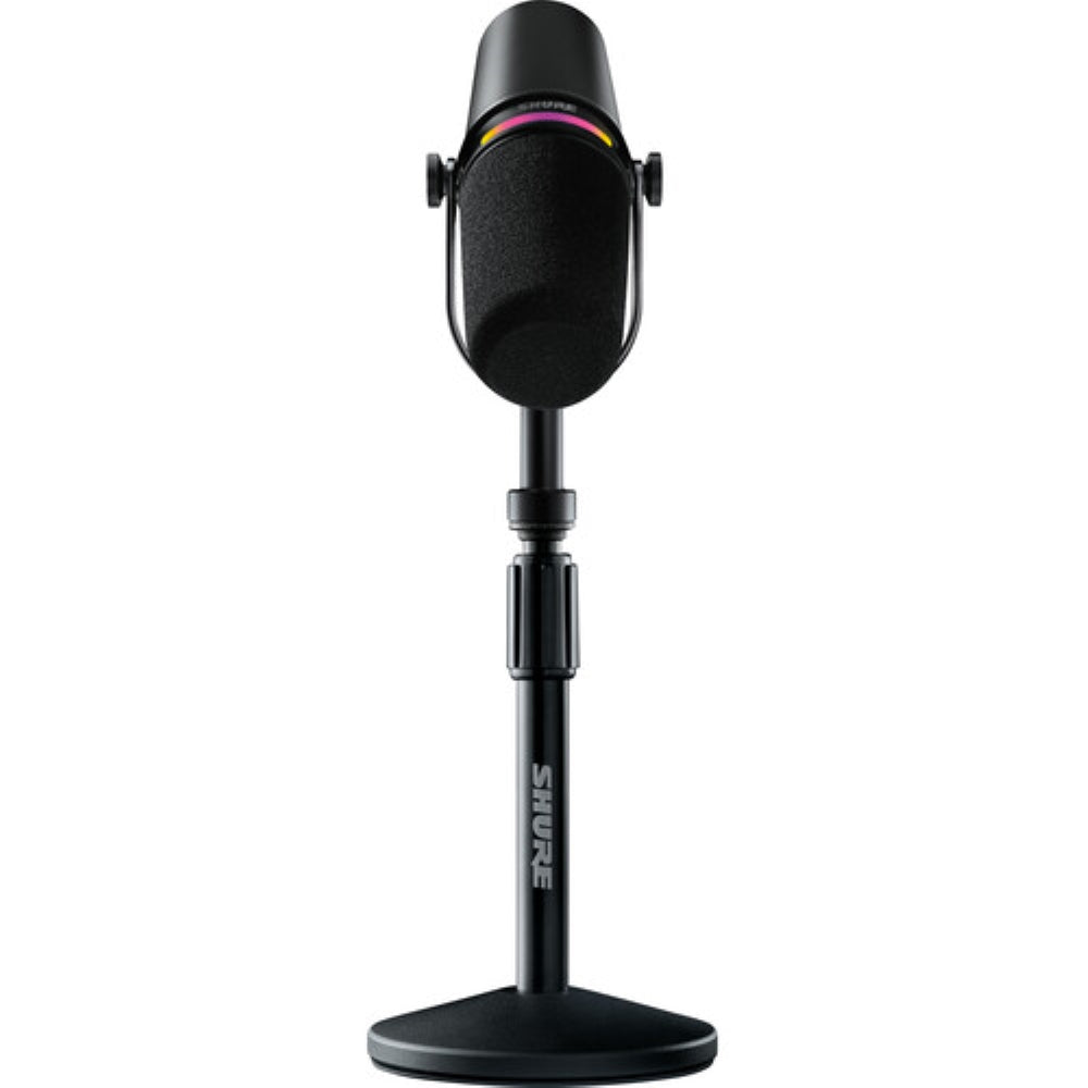 Shure MV7+-K Podcast XLR/USB Microphone Bundle with Gator Desktop Stand | Black
