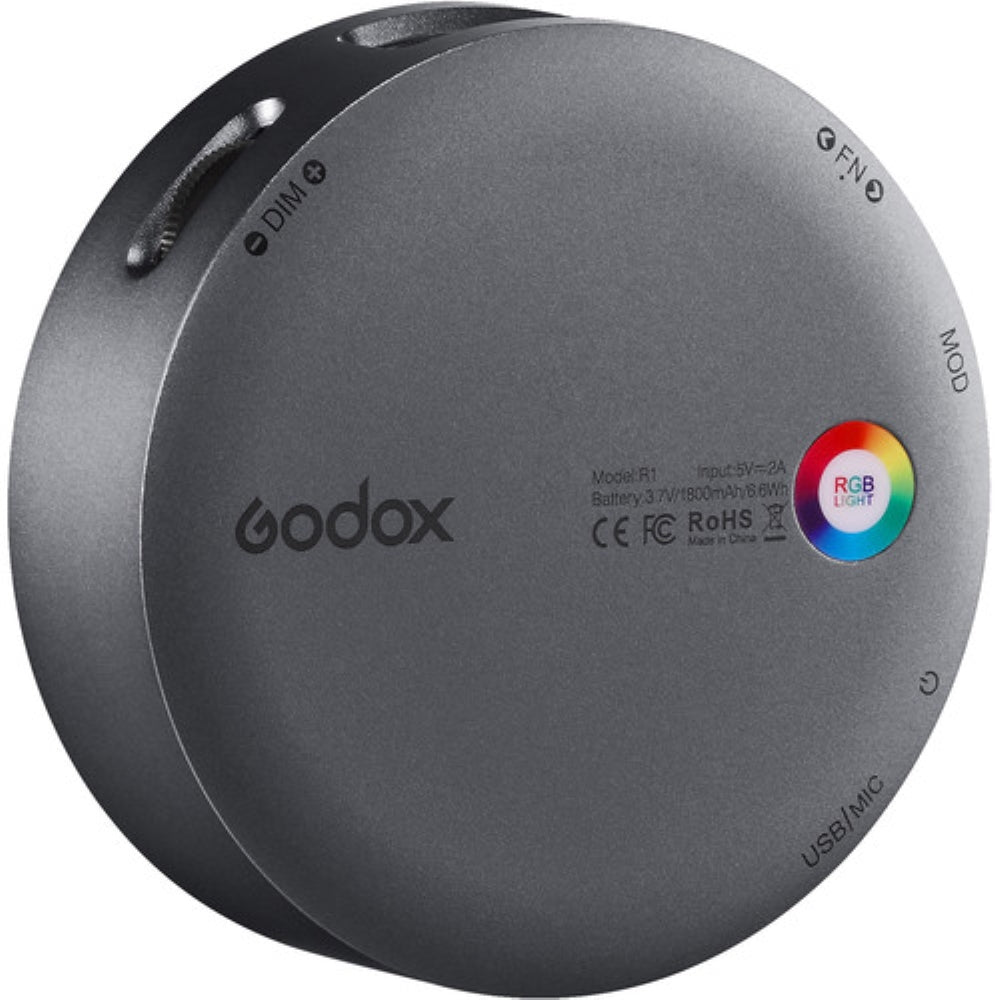 Godox Round Mini RGB LED Magnetic Light | Gray