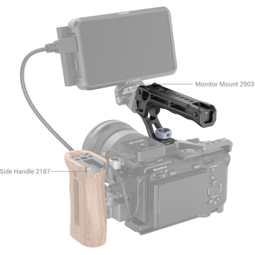 SmallRig Top Handle with ARRI-Style Anti-Twist Mount | Lite