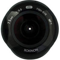 Rokinon 7.5mm f/3.5 Ultra Wide-Angle Fisheye Lens for Micro 4/3 | Black