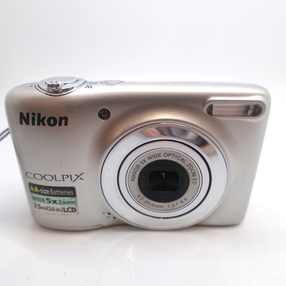 Used Nikon Coolpix L25 Digital Point and Shoot Camera | Silver | U8
