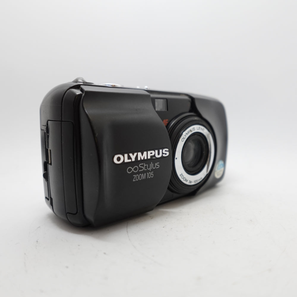 Used Olympus Infinity Stylus Zoom 105 35mm Point and Shoot Camera | Black | U8+