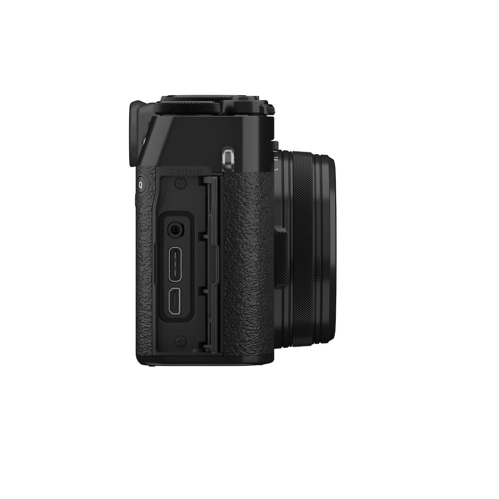 FUJIFILM X100VI Digital Camera | Black Bundled with 64GB Memory Card + iT30Pro F TTL Mini Flash + Cleaning Kit - Blower, Lens Pen, Brush & Case + Cloth (5 Items)