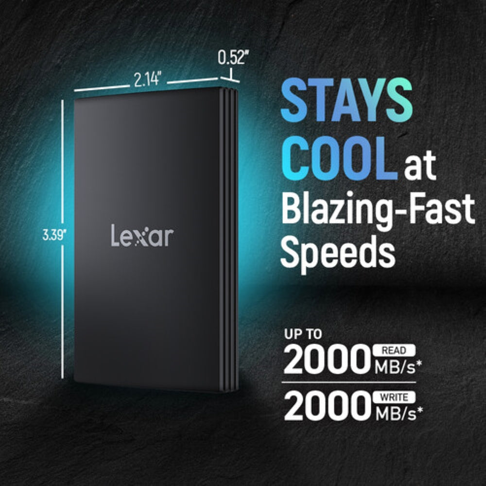 Lexar 2TB ARMOR 700 USB 3.2 Gen 2x2 Portable SSD | Black