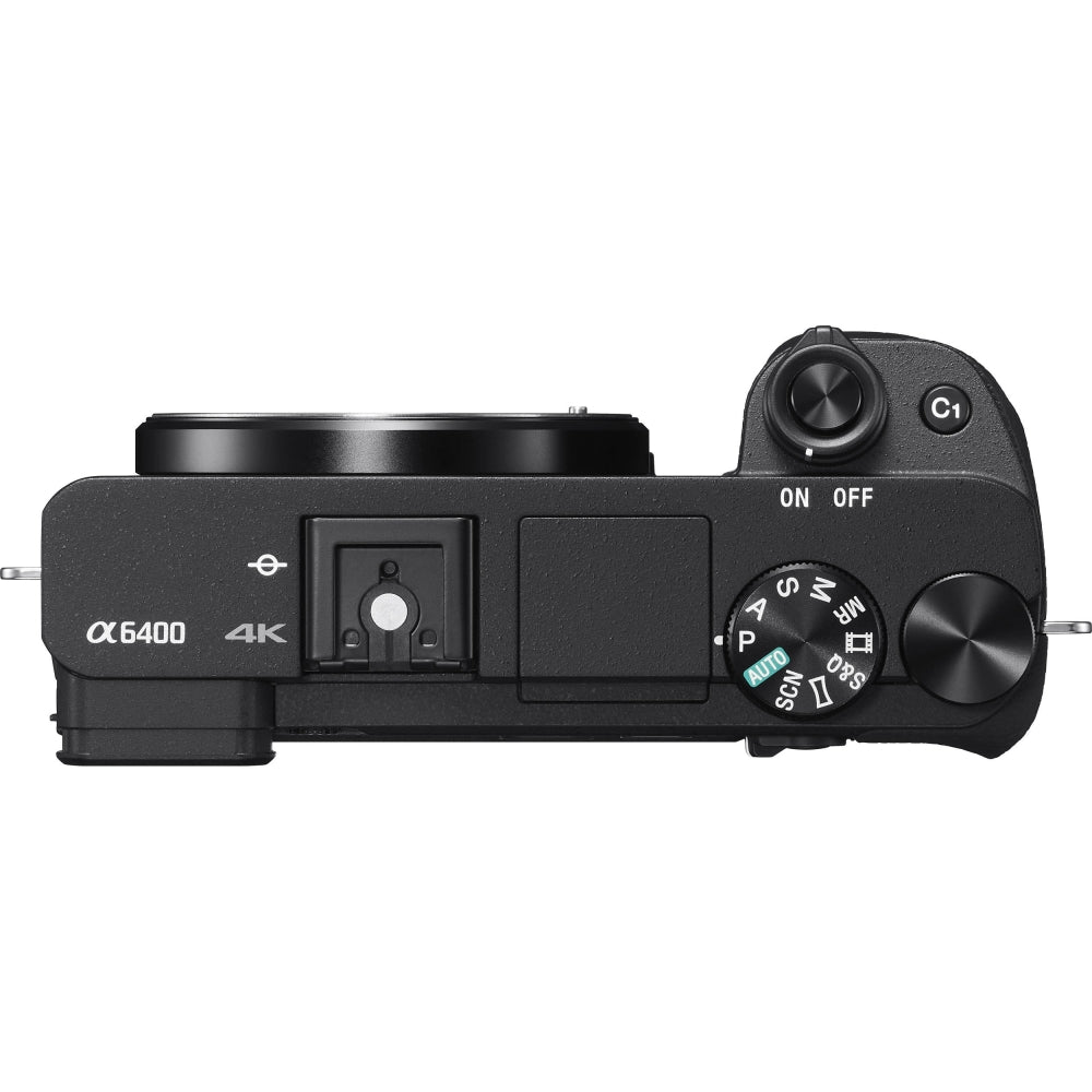 Sony a6400 Mirrorless Camera Bundle with Sigma 16-300mm f/3.5-6.7 DC OS Contemporary Lens Compatible with Sony E Mount + 64GB Memory Card + Medium Camera Shoulder Bag + Cleaning Kit (12 Items)