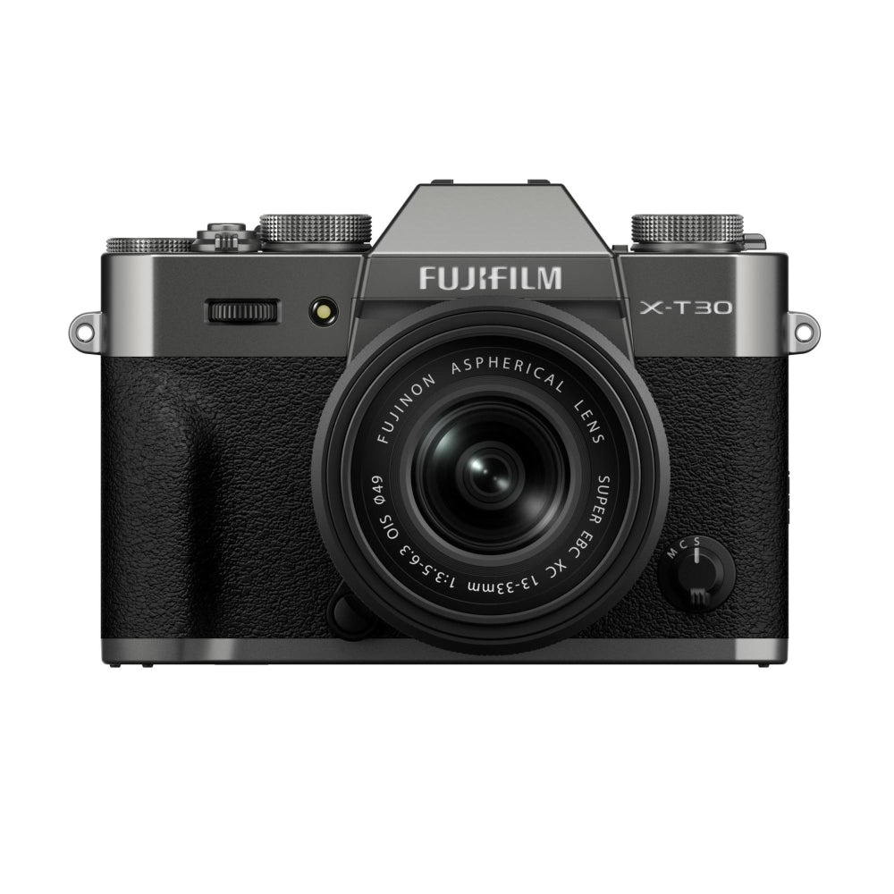 FUJIFILM X-T30 III Mirrorless Camera with XC 13-33mm Lens (Charcoal Silver) Bundle with 64GB Memory Card + UV Filter + Battery Charger + Card Reader + Cap Keeper + Camera Bag + Cleaning Kit (11 Items)