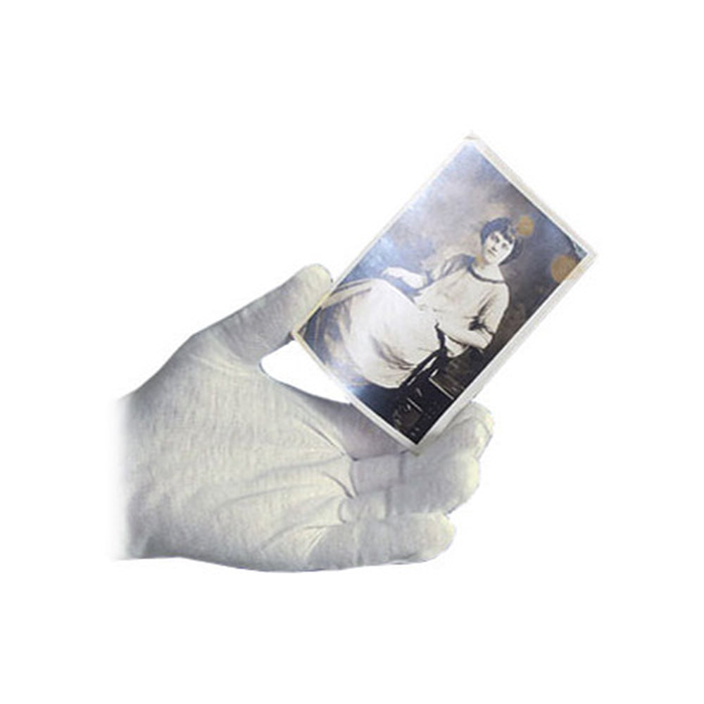 Archival Methods 61-555-M White Nylon Gloves | Medium - 12 Pairs