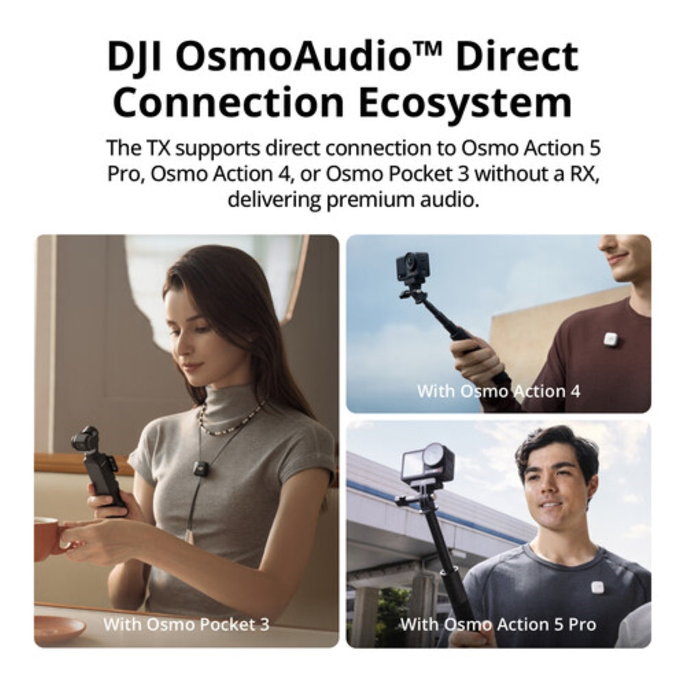 DJI Mic Mini 2-Person Compact Wireless Microphone System for Camera & Smartphone | 2.4 GHz