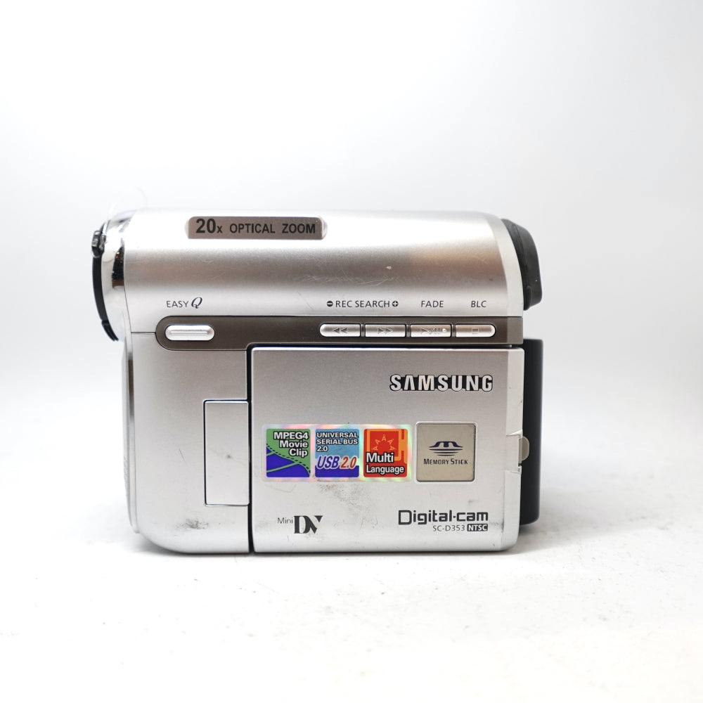 Used Samsung Digital-cam SC-D353 NTSC MiniDV Video Camera | Silver | U8+