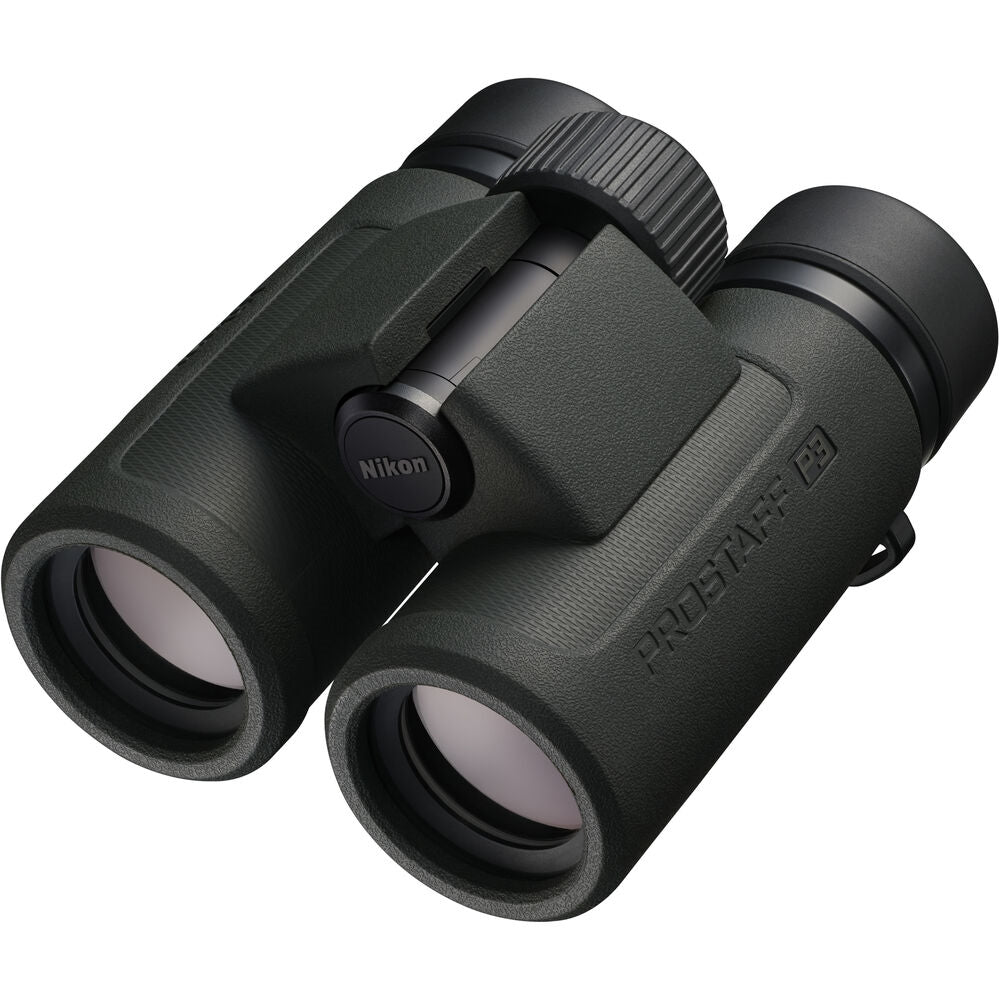 Nikon PROSTAFF P3 8x30 Binoculars Bundled with Harness Strap + Deluxe Cleaning Kit + Smartphone to Binocular adapter + Microfiber Cleaning Cloth (5 Items)