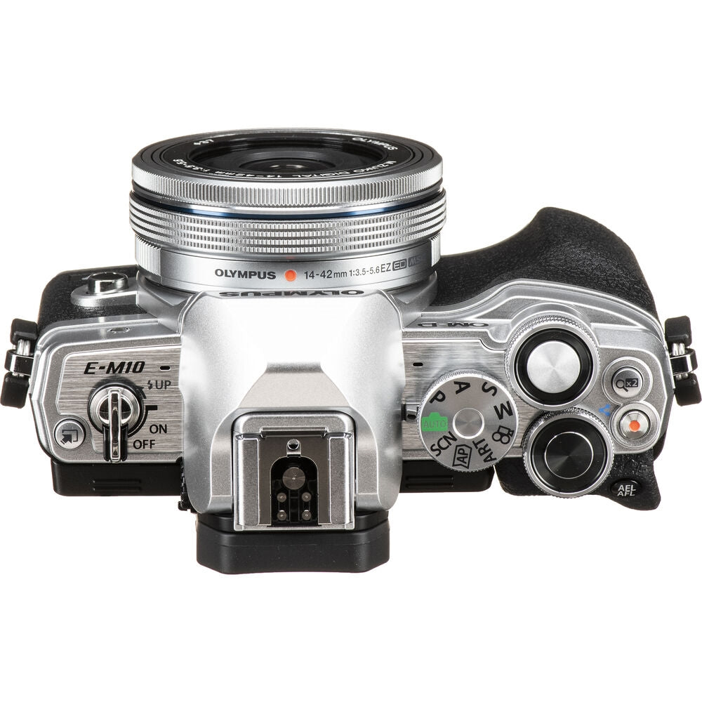 Olympus OM-D E-M10 Mark IV Mirrorless Digital Camera with 14-42mm Lens | Silver