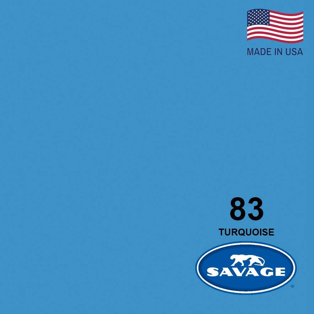 Savage Widetone Seamless Background Paper | 26" x 36', #83 Turquoise