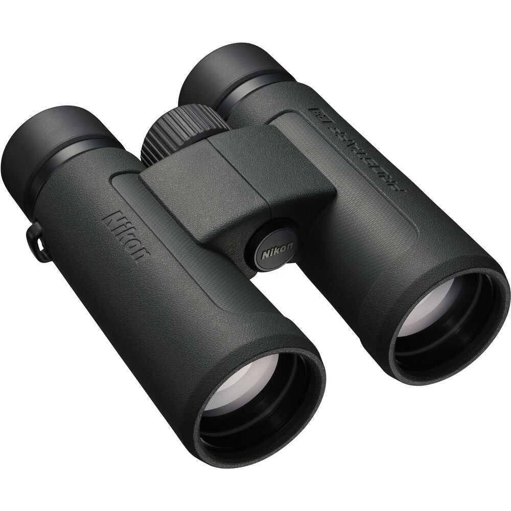 Nikon PROSTAFF P3 10x42 Binoculars Bundled with Harness + 5-Piece Cleaning Kit + Smartphone to Binocular adapter + Microfiber Cleaning Cloth (5 Items)