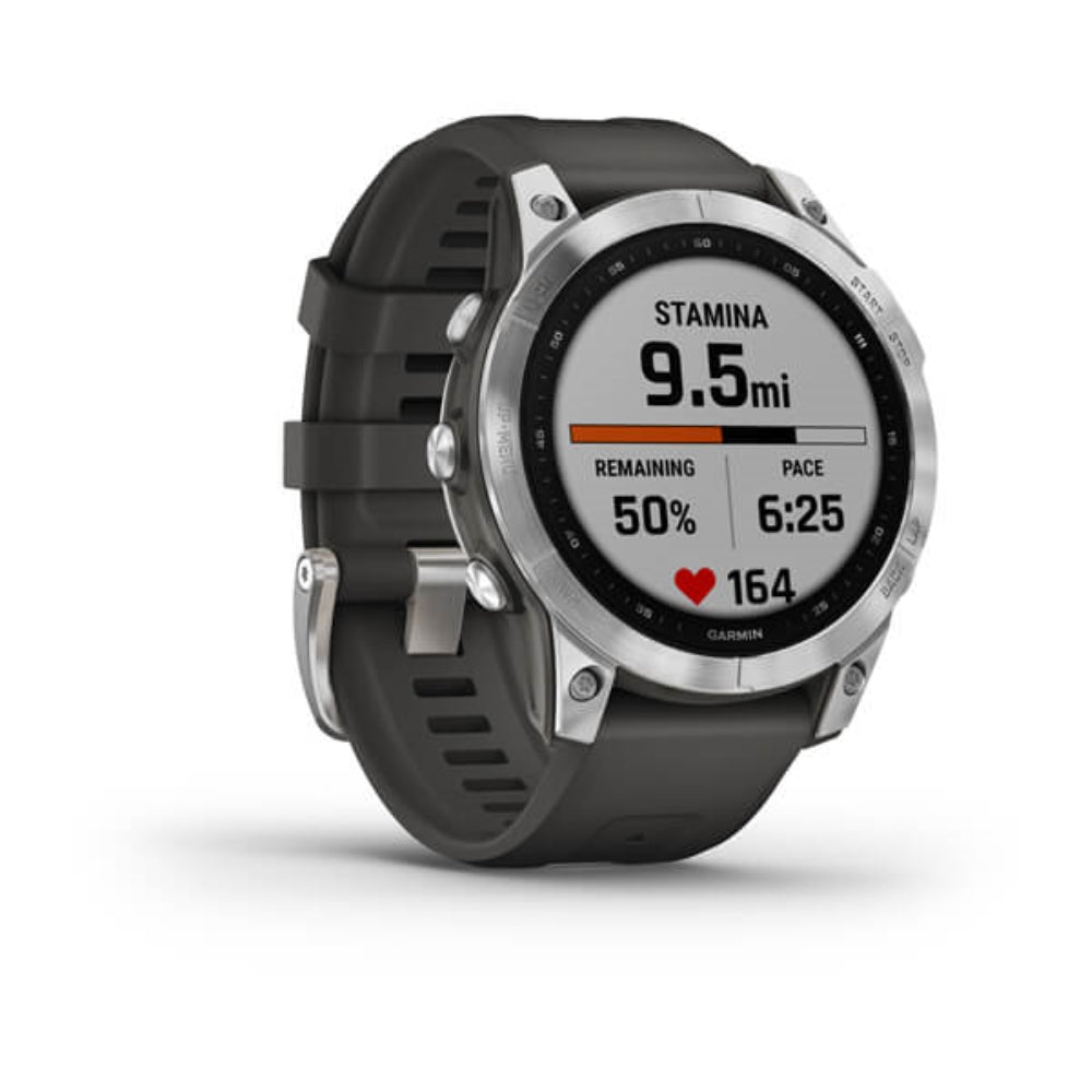 Garmin fenix 7 GPS Watch | Silver with Graphite Band