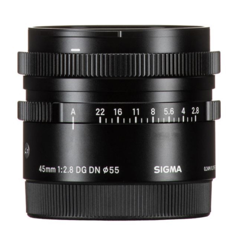 Sigma 45mm f/2.8 DG Contemporary Lens Compatible with E Mount (Full Frame) Bundle with 55mm UV Filter + Lens Cap Keeper + Deluxe Cleaning Kit + Cleaning Cloth (5 Items)