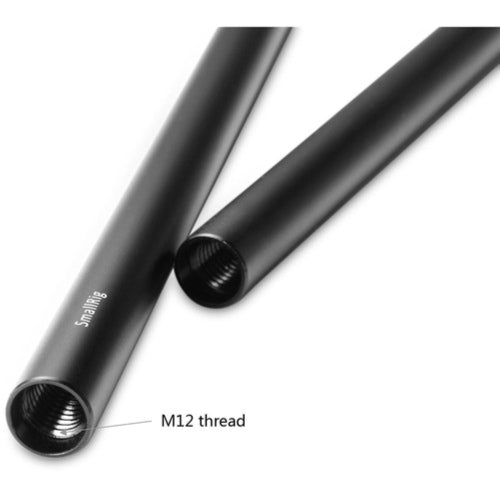 SmallRig 15mm Hard Anodized Aluminum Rod Pair | 12" Each