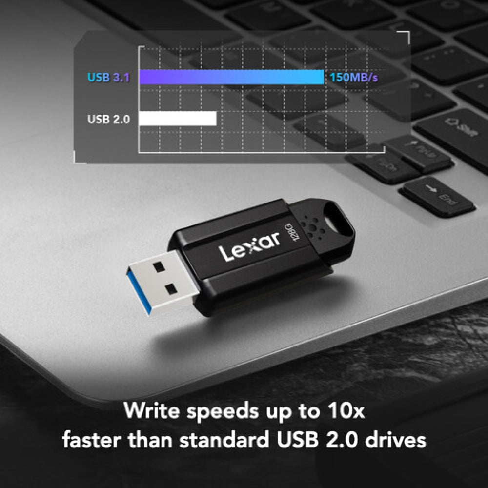 Lexar 128GB JumpDrive S80 USB 3.1 Gen 1 Type-A Flash Drive