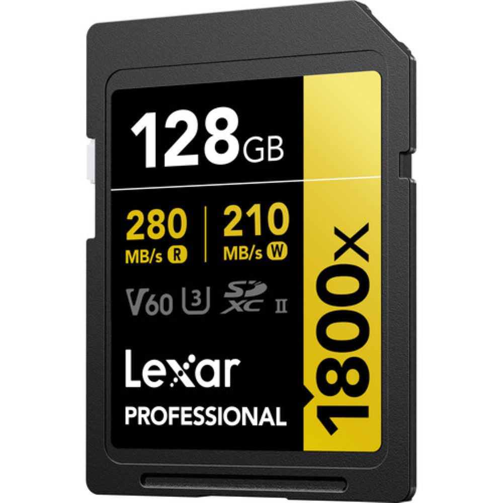 Lexar 128GB Professional 1800x UHS-II SDXC Memory Card | GOLD Series, 2-Pack