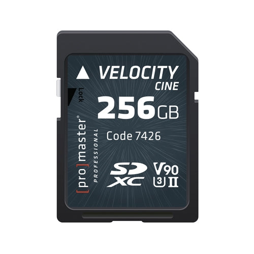 Promaster SDXC 256GB Velocity CINE UHS-III V90 Memory Card
