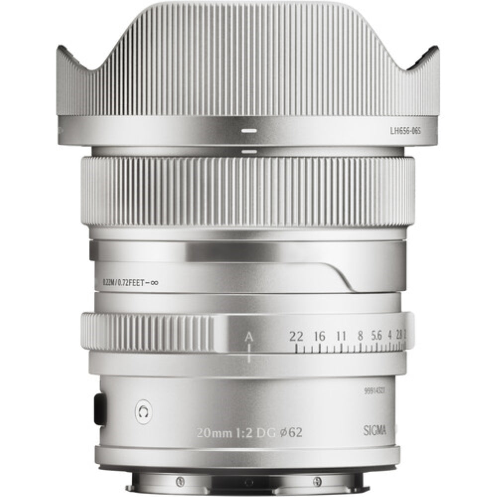 Sigma 20mm f/2 DG Contemporary Lens | L-Mount, Silver