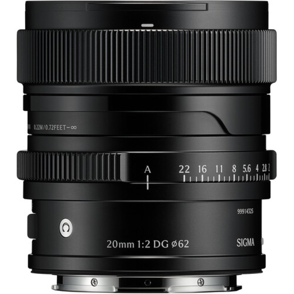 Sigma 20mm f/2 DG Contemporary Lens Compatible with L-Mount (Full Frame) Black Bundle with 62mm UV Filter + Lens Cap Keeper + Cleaning Kit + Cleaning Cloth (5 Items)