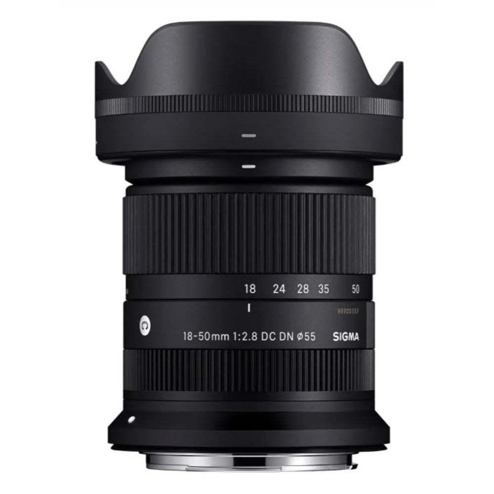 Canon EOS R100 Mirrorless Camera (Body) with Sigma 18-50mm f/2.8 DC DN Contemporary Lens + 64GB Memory Card + Shoulder Bag (4 Items)