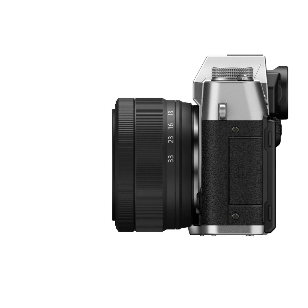 FUJIFILM X-T30 III Mirrorless Camera with XC 13-33mm Lens (Silver) Bundle with 64GB Memory Card + UV Filter + Battery Charger + Card Reader + Cap Keeper + Camera Bag + Cleaning Kit (11 Items)