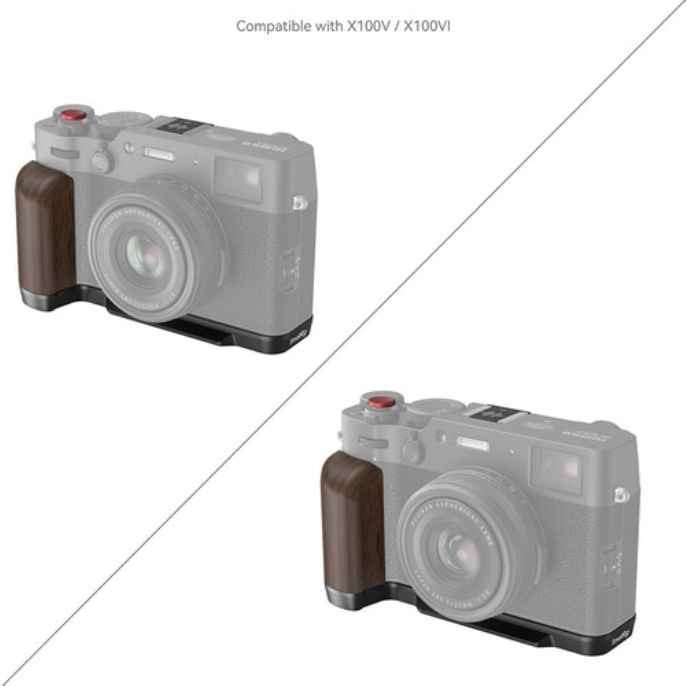 SmallRig Wooden L-Shaped Grip for FUJIFILM X100VI / X100V | Black