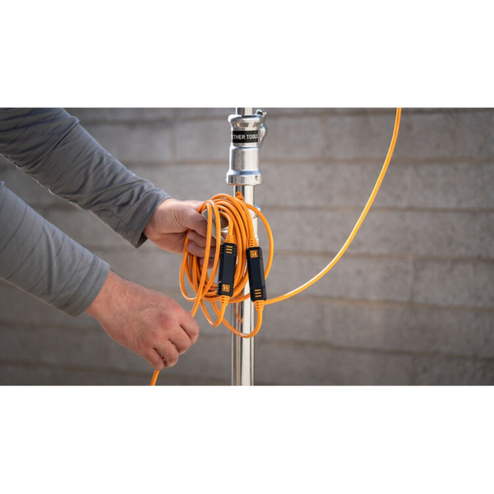 Tether Tools TetherPro Optima 10G TetherBoost Locking USB-C Extension Cable | 16', High-Visibility Orange