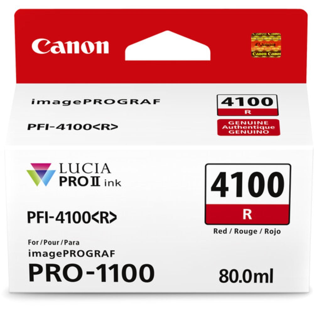 Canon PFI-4100 Red Pigment Ink Tank | 80mL
