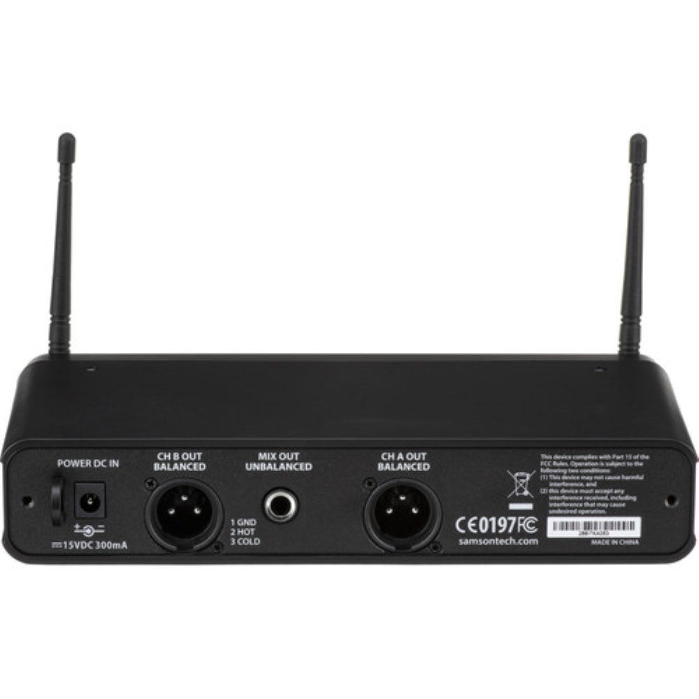 Samson Concert 288 All-In-One Dual-Channel Wireless System | H-Band, 470 to 518 MHz