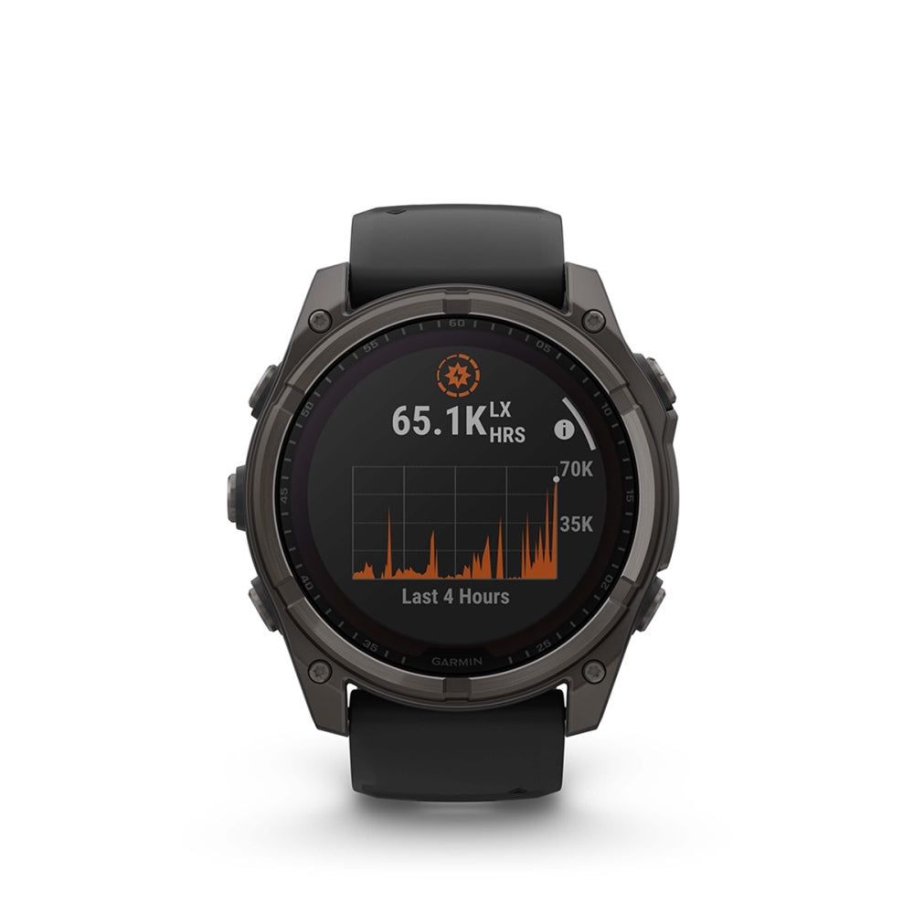 Garmin fenix 8 Solar 47mm Smartwatch | Carbon Gray with Black/Pebble Gray Band