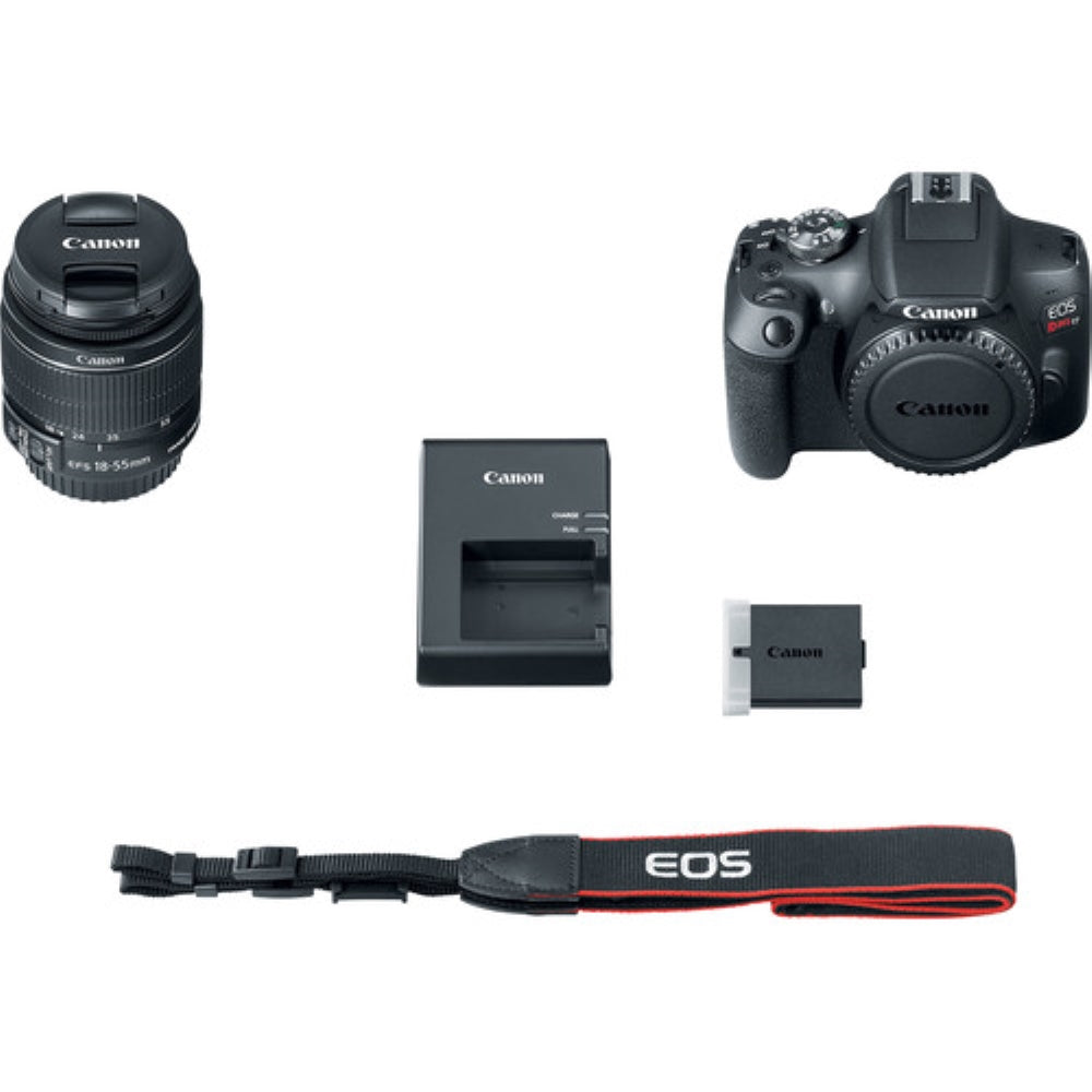 Canon EOS Rebel T7 DSLR Camera with 18-55mm Lens Bundled With 64GB Memory Card + Camera Bag + 58mm UV Filter + Microfiber Cleaning Cloth (5 Items)