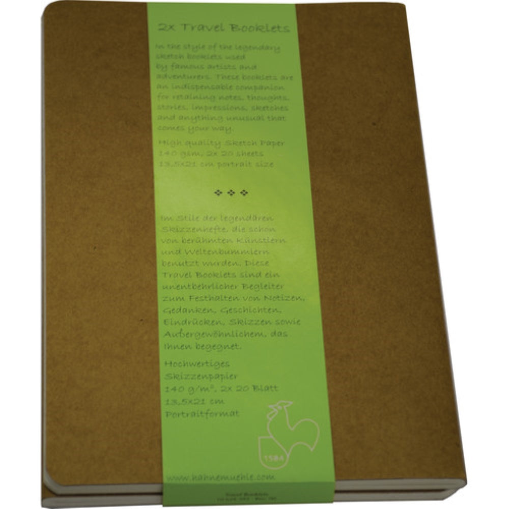 Hahnemühle Travel Booklet | 3.5 x 5.5" Portrait, 20 Sheets, 2-Pack